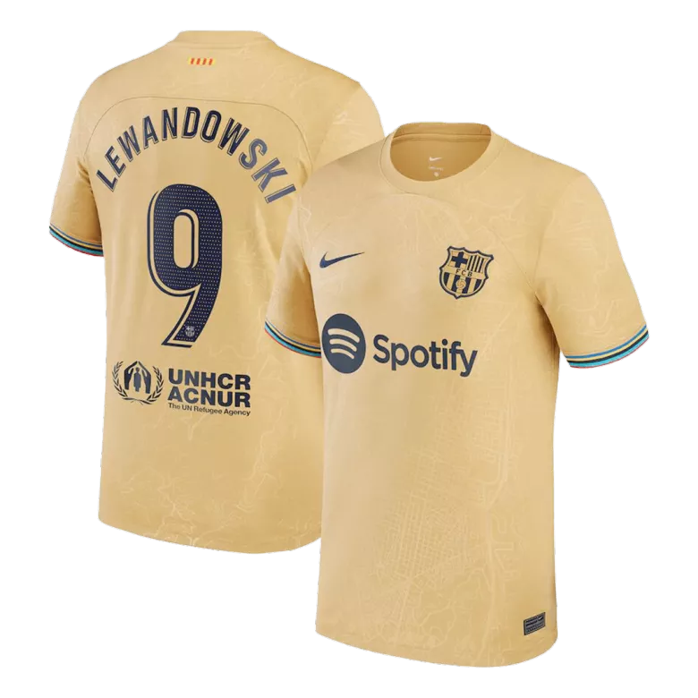 LEWANDOWSKI #9 Barcelona Away Soccer Jersey 2022/23 - vstockx
