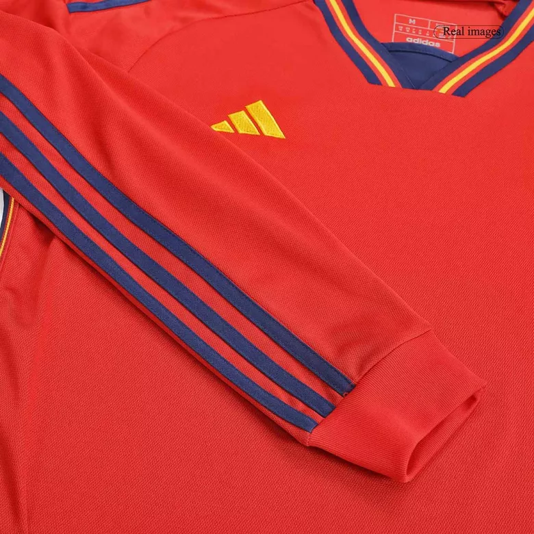 Spain Home Long Sleeve Soccer Jersey 2022 - vstockx
