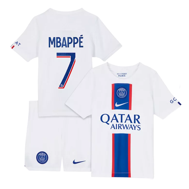 MBAPP�� #7 PSG Third Away Kids Jerseys Kit 2022/23 - vstockx