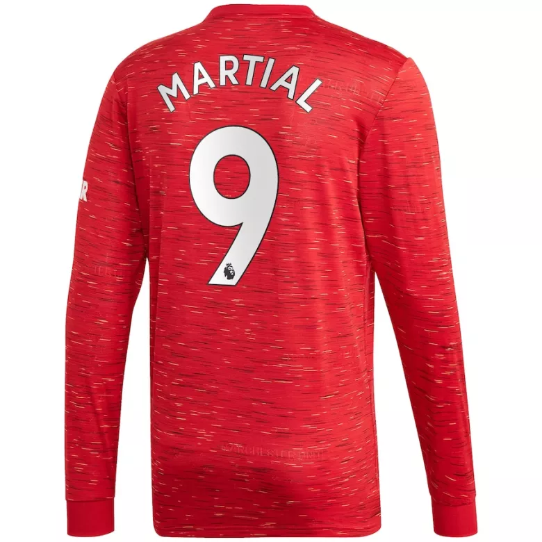 MARTIAL #9 Manchester United Home Long Sleeve Soccer Jersey 2020/21 - vstockx