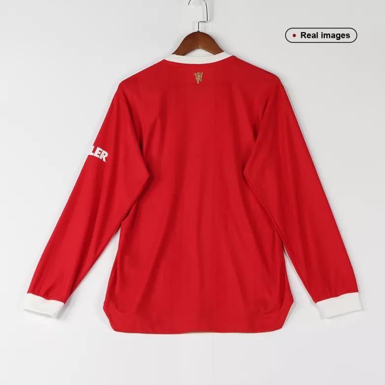 Authentic Manchester United Home Long Sleeve Soccer Jersey 2021/22 - vstockx
