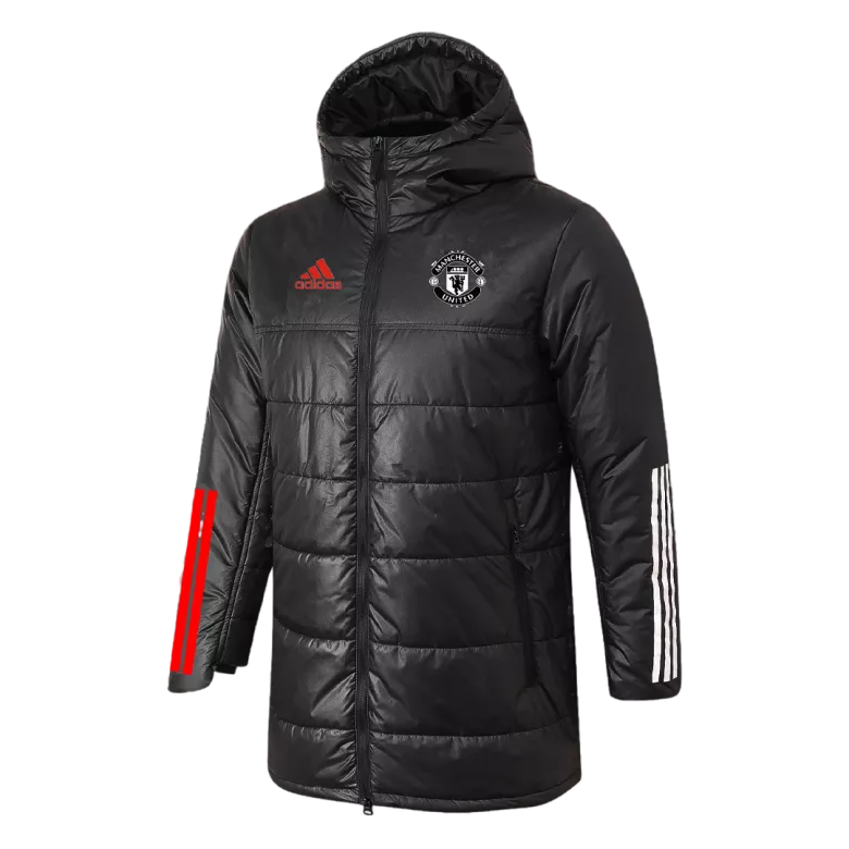 Manchester United Winter Jacket 2021/22 - Black - vstockx