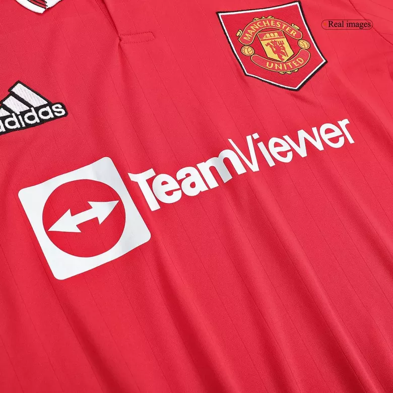 Manchester United Home Long Sleeve Soccer Jersey 2022/23 - vstockx