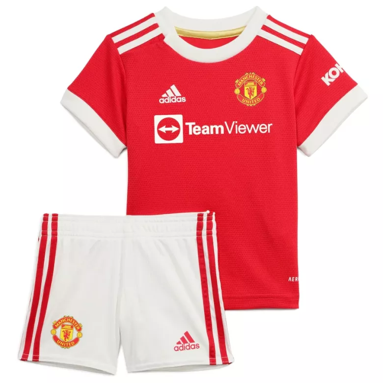 RONALDO #7 Manchester United Home Kids Soccer Jerseys Kit 2021/22 - vstockx
