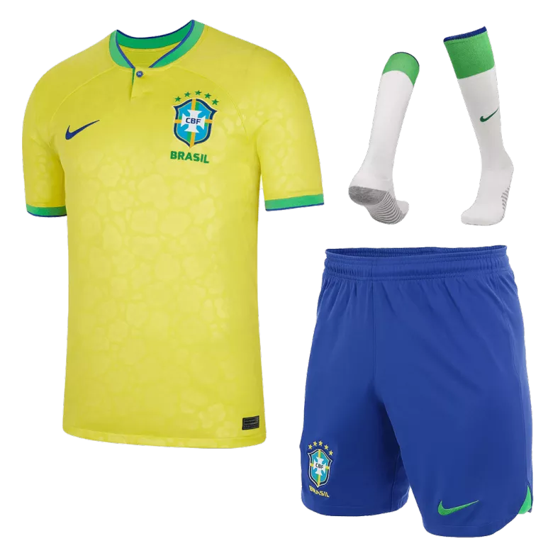 Brazil Home World Cup Jerseys Full Kit 2022 - vstockx