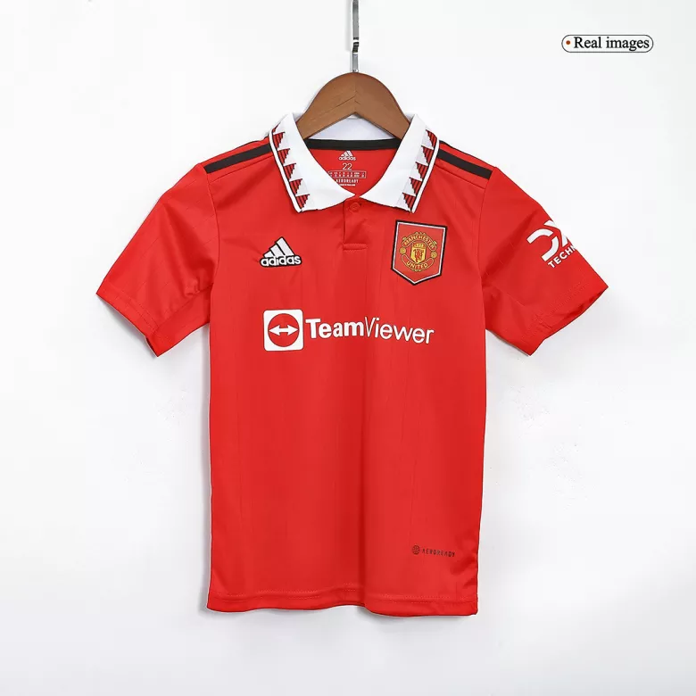 Manchester United Home Kids Soccer Jerseys Kit 2022/23 - vstockx