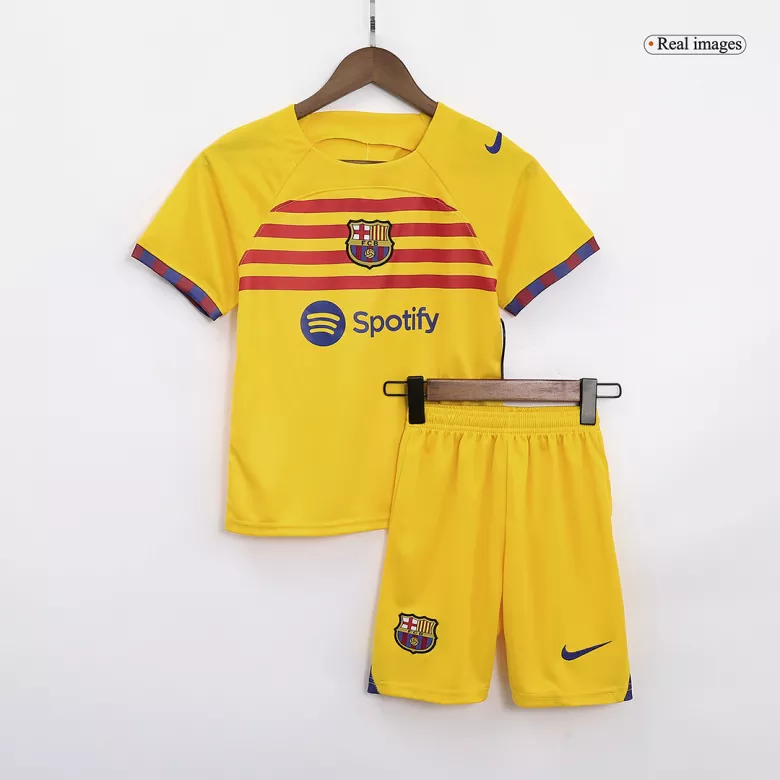 Barcelona Fourth Away Kids Jerseys Kit 2022/23 - vstockx