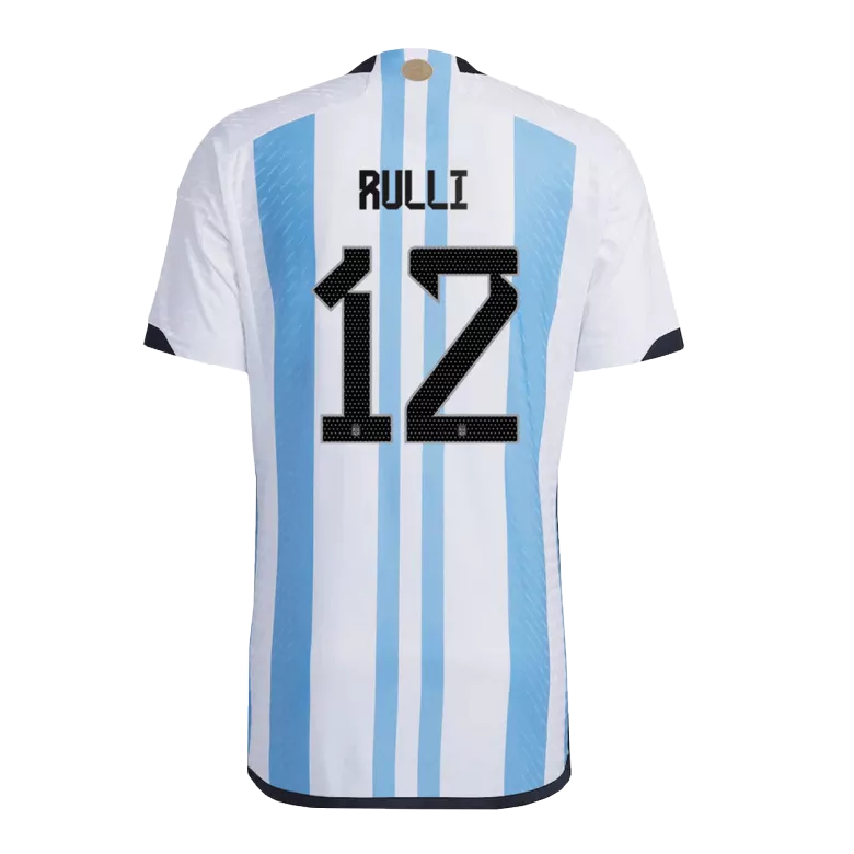 New RULLI #12 Argentina Three Stars Home World Cup 2022 Champion Authentic Jersey - vstockx