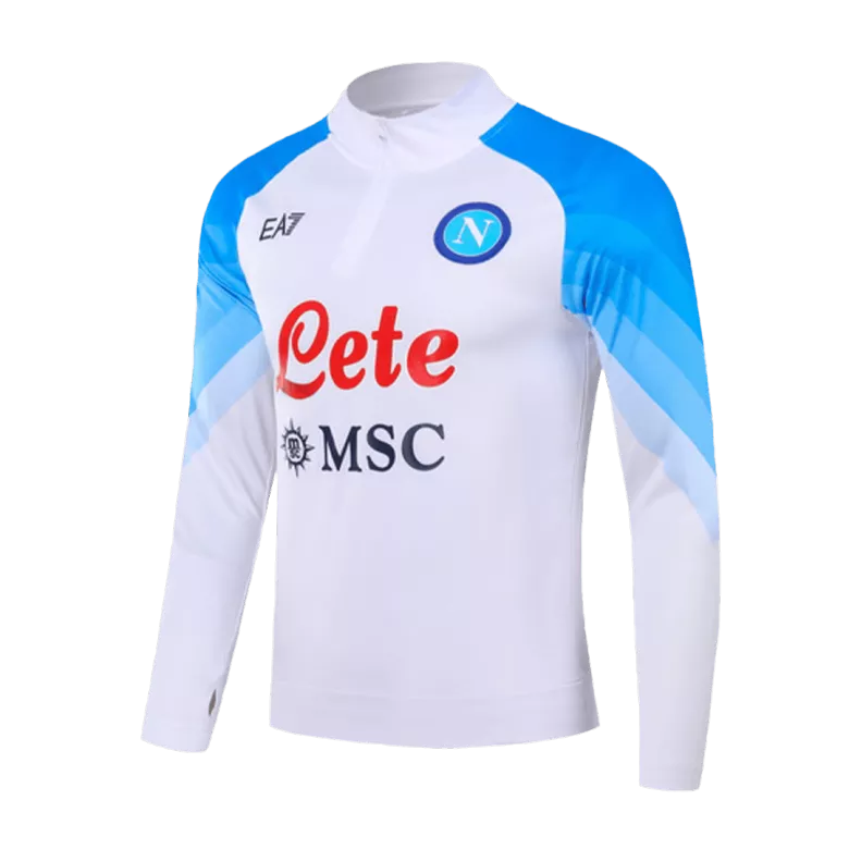 Napoli 1/4 Zip Tracksuit 2023/24 Kids White - vstockx