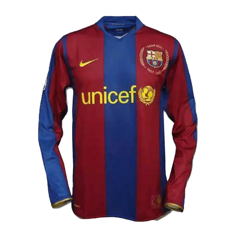 Vintage Soccer Jersey Barcelona Home Long Sleeve 2007/08              �� - vstockx