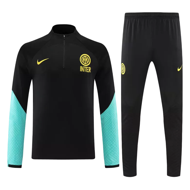 Inter Milan 1/4 Zip Tracksuit 2022/23 Black - vstockx