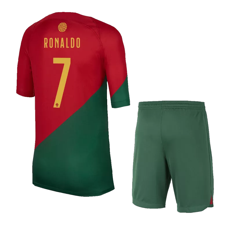 RONALDO #7 Portugal Home Kids Jerseys Kit 2022/23 - vstockx