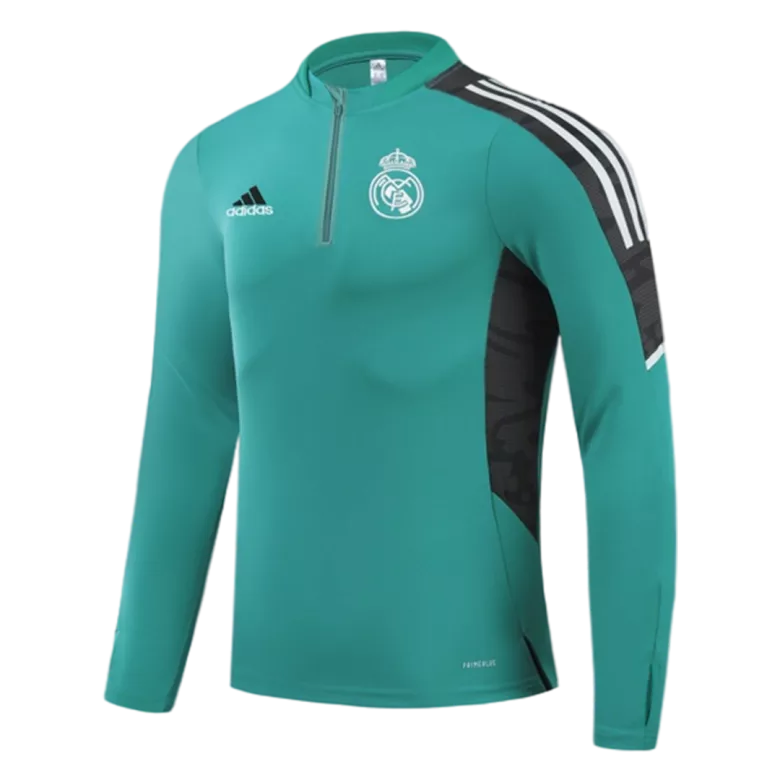 Real Madrid 1/4 Zip Tracksuit 2021/22 Blue - vstockx