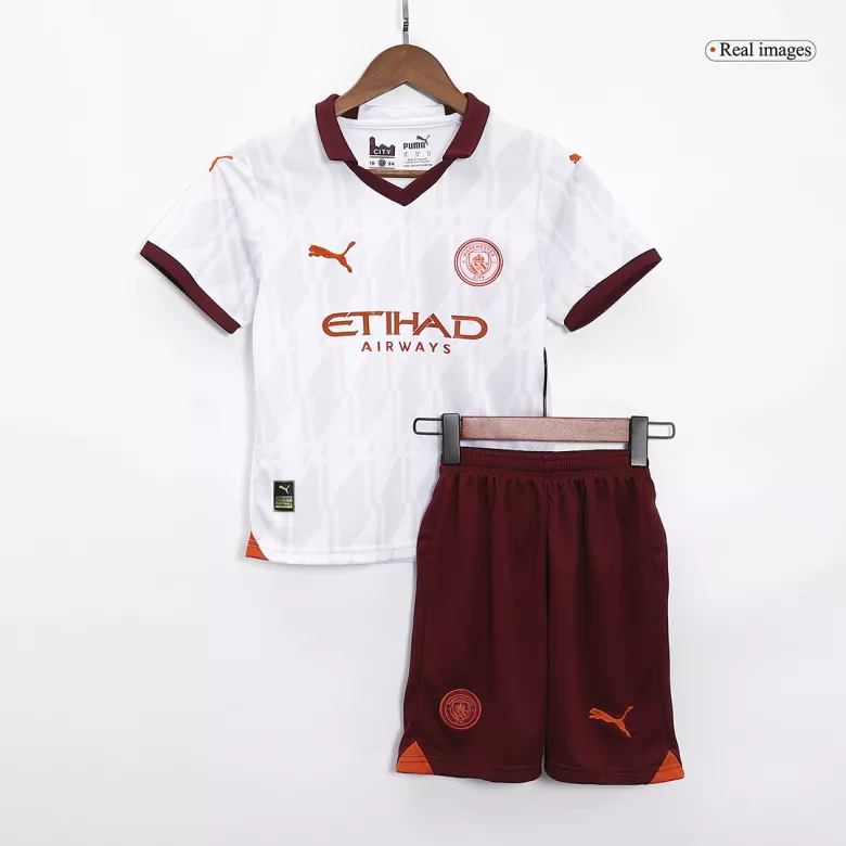 Kids Manchester City Away Soccer Jersey 2023/24 - Discount - vstockx