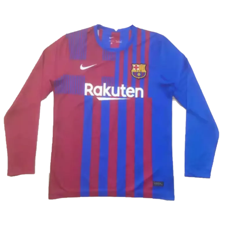 Barcelona Home Long Sleeve Soccer Jersey 2021/22              �� - vstockx