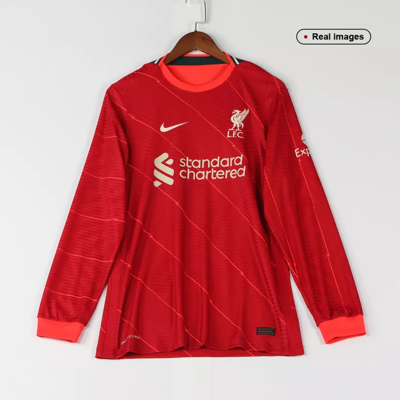 Authentic Liverpool Home Long Sleeve Soccer Jersey 2021/22 - vstockx