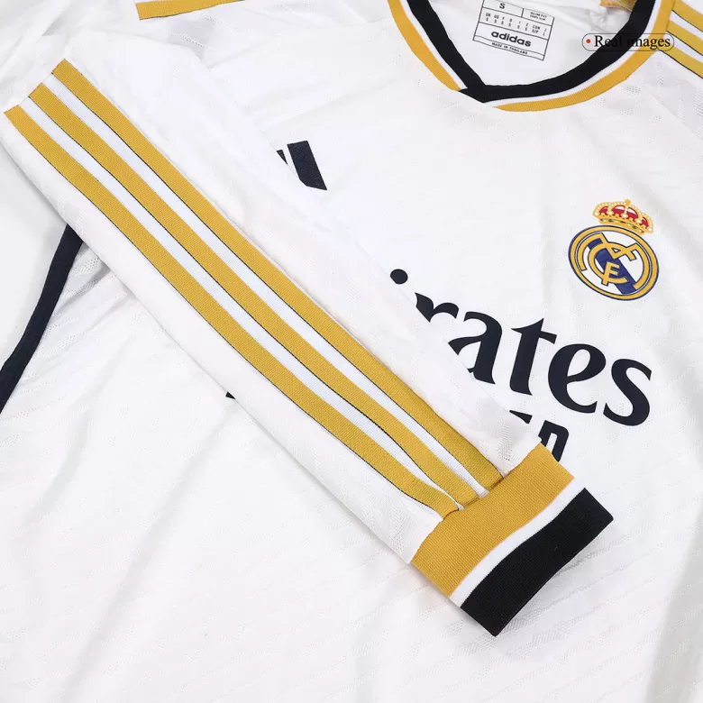 Authentic Real Madrid Home Long Sleeve Soccer Jersey 2023/24 - vstockx