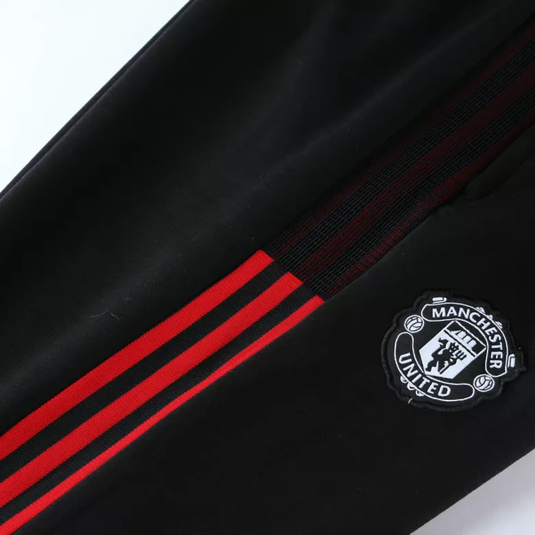 Manchester United Hoodie Jacket Tracksuit 2021/22 Black - vstockx