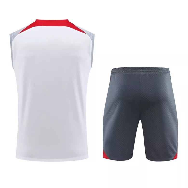 Liverpool Jerseys Sleeveless Training Kit 2023/24 White&Gray - vstockx