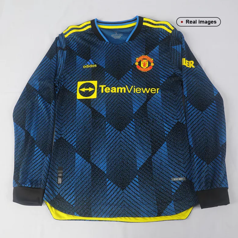 Authentic Manchester United Third Away Long Sleeve Soccer Jersey 2021/22 - vstockx