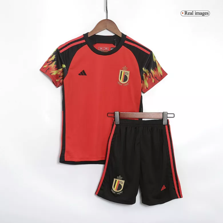 Belgium Home World Cup Kids Jerseys Full Kit 2022 - vstockx