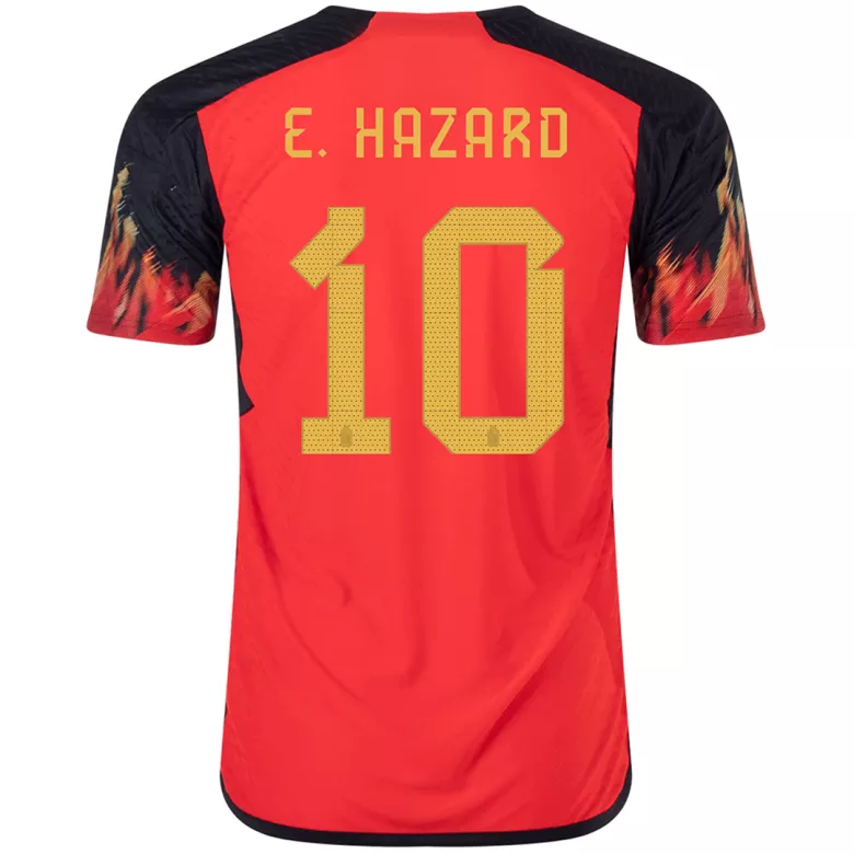 E. HAZARD #10 Belgium Home Authentic Jersey World Cup 2022 - vstockx