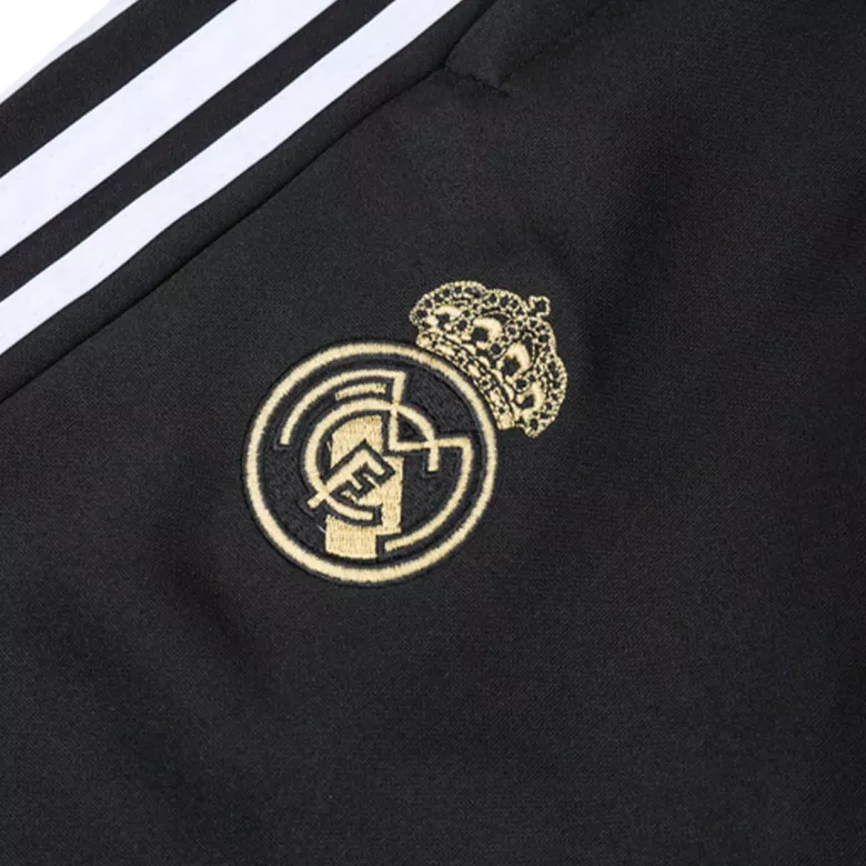 Real Madrid 1/4 Zip Tracksuit 2023/24 Kids Black - vstockx