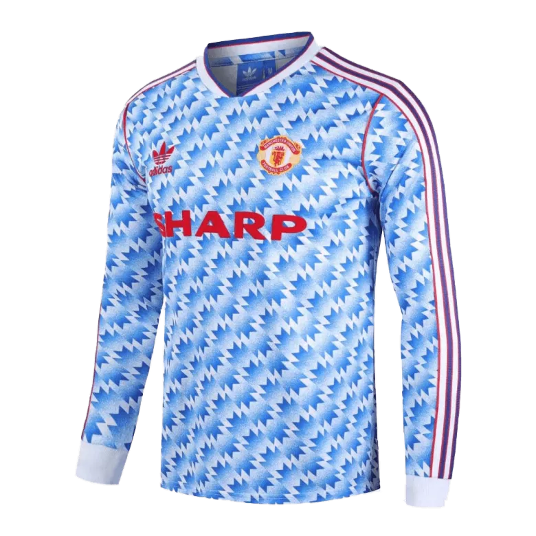 Vintage Soccer Jersey Manchester United Away Long Sleeve 1990/92 - vstockx