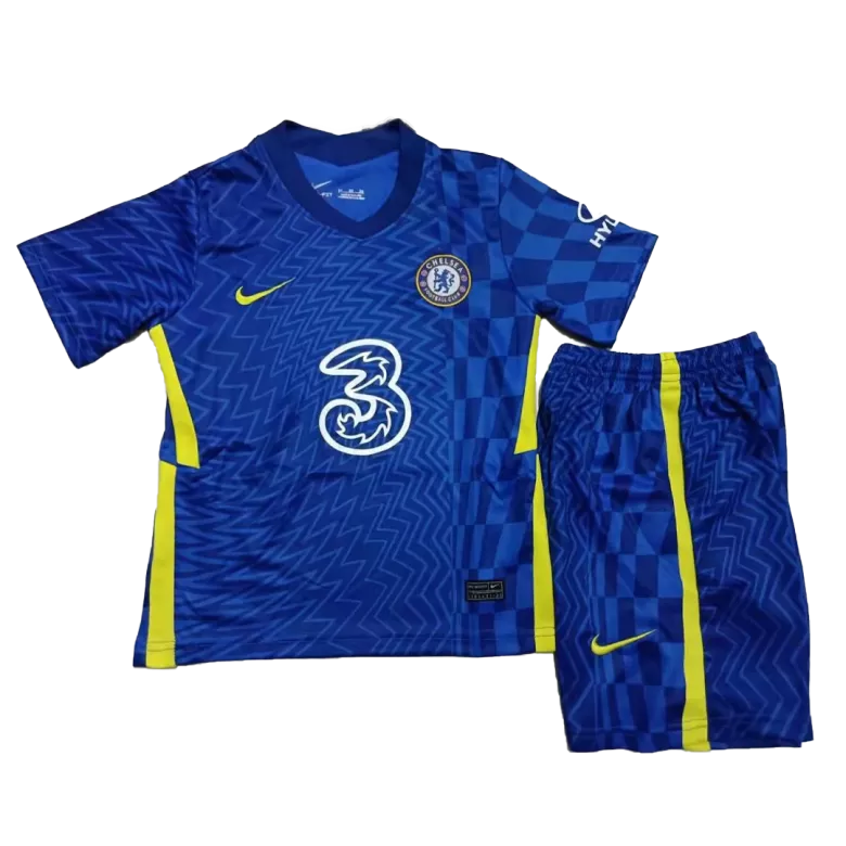 Chelsea Home Kids Soccer Jerseys Kit 2021/22 - vstockx