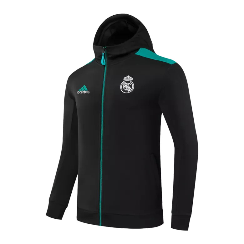Real Madrid Hoodie Tracksuit 2021/22 Kids Black - vstockx