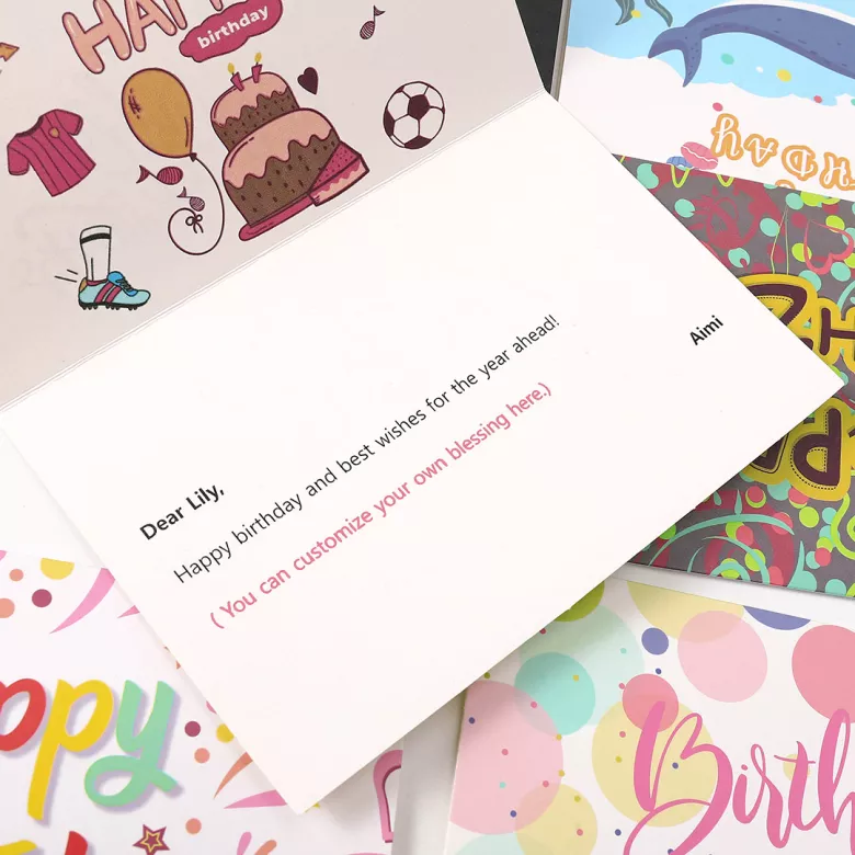 1 Pcs Random Style Personalized Birthday Greeting Card - vstockx