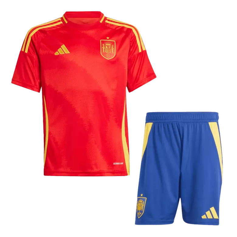 Spain Home Kids Soccer Jerseys Kit EURO 2024 - vstockx