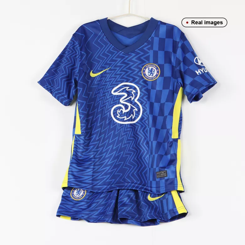Chelsea Home Kids Soccer Jerseys Kit 2021/22 - vstockx