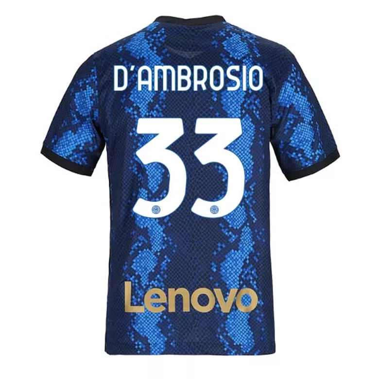 D'AMBROSIO #33 Inter Milan Home Soccer Jersey 2021/22 - vstockx