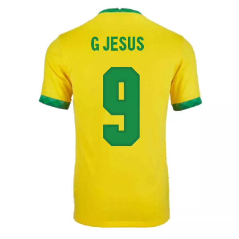 G JESUS #9 Brazil Home Soccer Jersey 2021 - vstockx