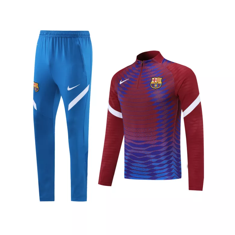 Barcelona 1/4 Zip Tracksuit 2021/22 Red&Blue - vstockx