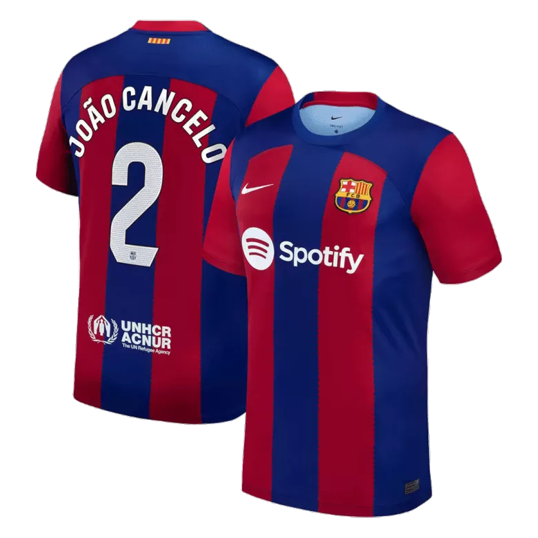 JO?O CANCELO #2 Barcelona Home Soccer Jersey 2023/24 - vstockx