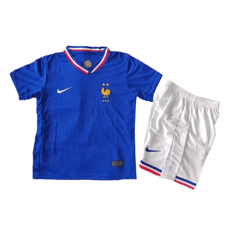 France Home Kids Soccer Jerseys Kit EURO 2024 - vstockx