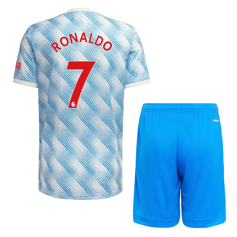 RONALDO #7 Manchester United Away Kids Soccer Jerseys Kit 2021/22 - vstockx