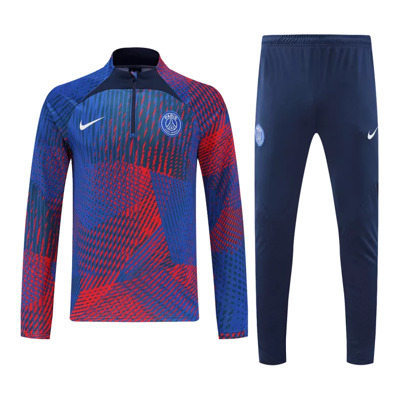 PSG 1/4 Zip Tracksuit 2022/23 Blue&Red - vstockx