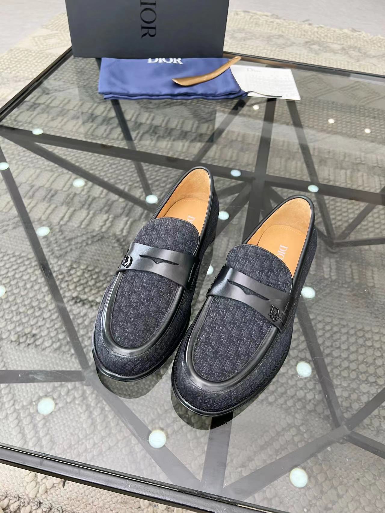 Dior leather shoes, loafers customized links-03 - vstockx