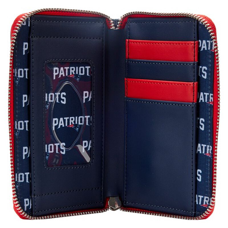 NFL New England Patriots Patches Zip Around Wallet