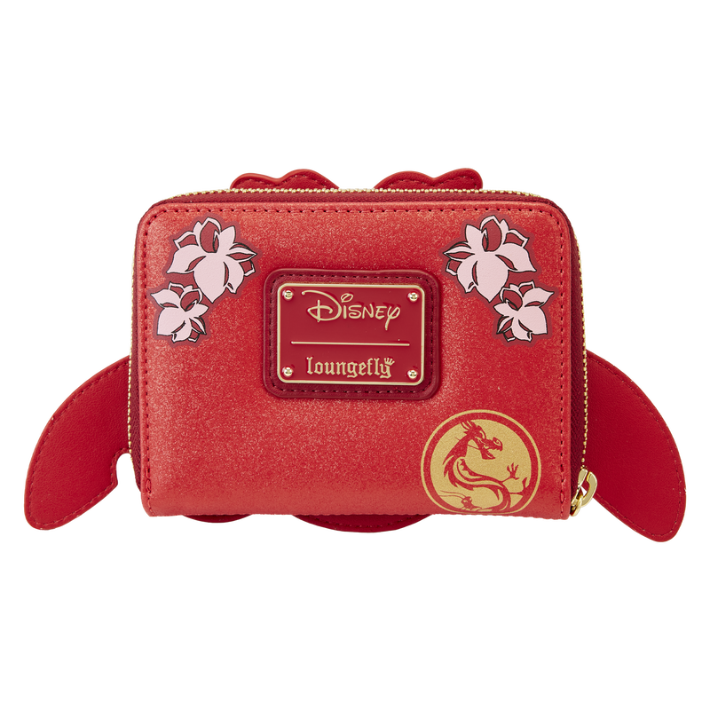 Mulan 25th Anniversary Mushu Glitter Cosplay Zip Around Wallet