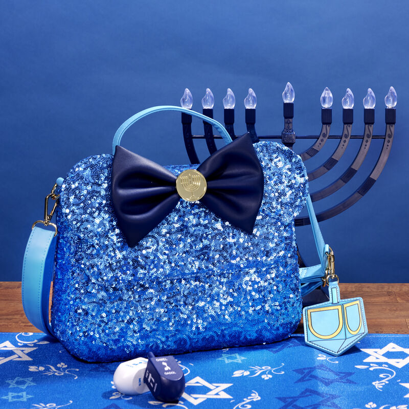 Minnie Mouse Hanukkah Sequin Crossbody Bag