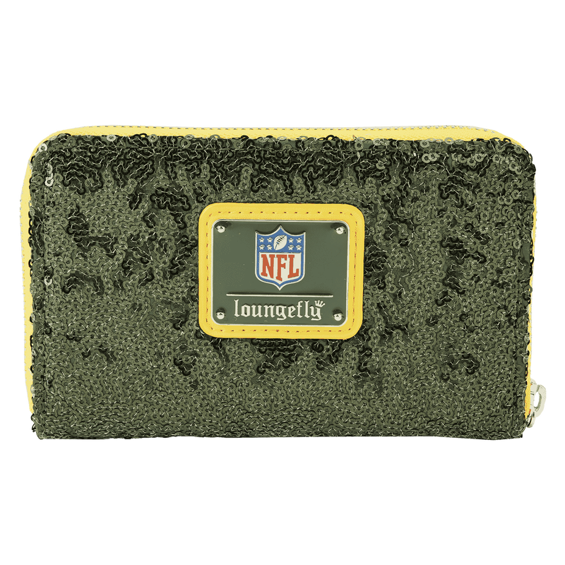 NFL Green Bay Packers Sequin Zip Around Wallet