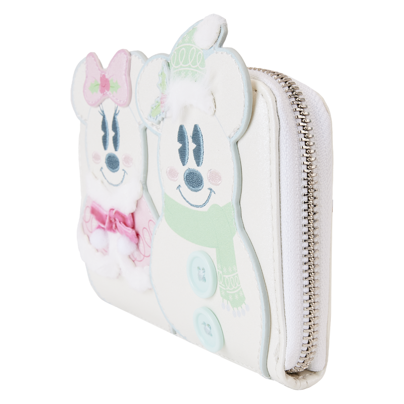 Mickey x26 Minnie Pastel Snowman Zip Around Wallet