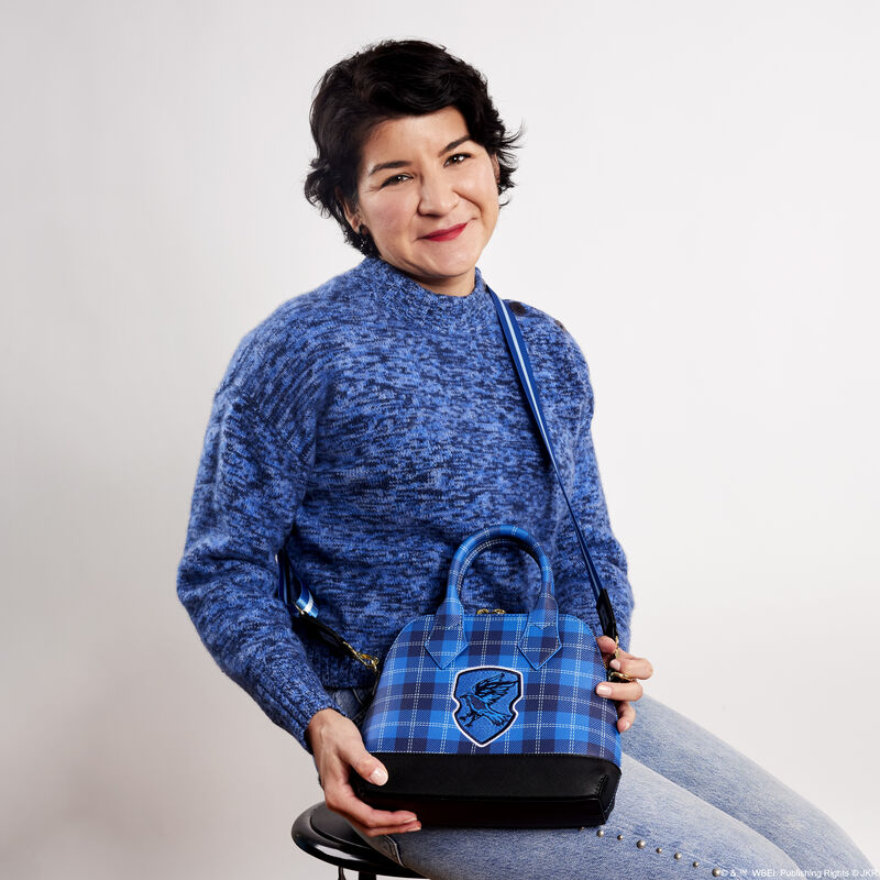 Harry Potter Ravenclaw Patch Varsity Plaid Crossbody Bag