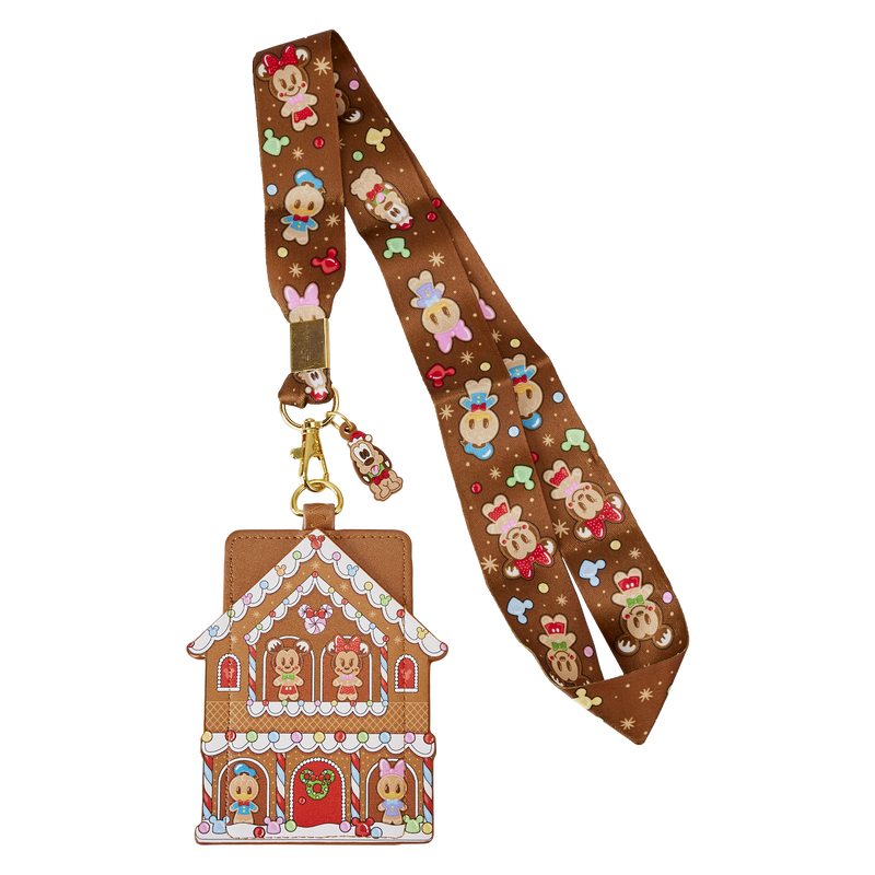 Mickey x26 Friends Gingerbread House Lanyard With Card Holder