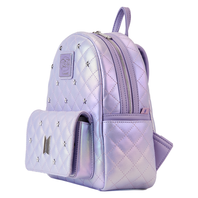 Funko Pop! By Loungefly BTS Logo Iridescent Purple Mini Backpack
