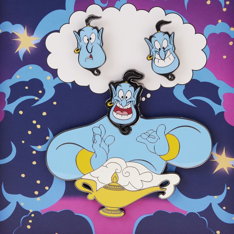 Aladdin Genie Mixed Emotions 4-Piece Pin Set